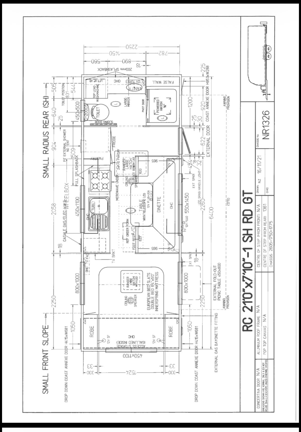 Roadstar Caravans GT Sport 21'0" V2 floor plan 1