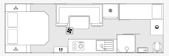 Crusader Caravans Family Castle Series 22 floor plan 1