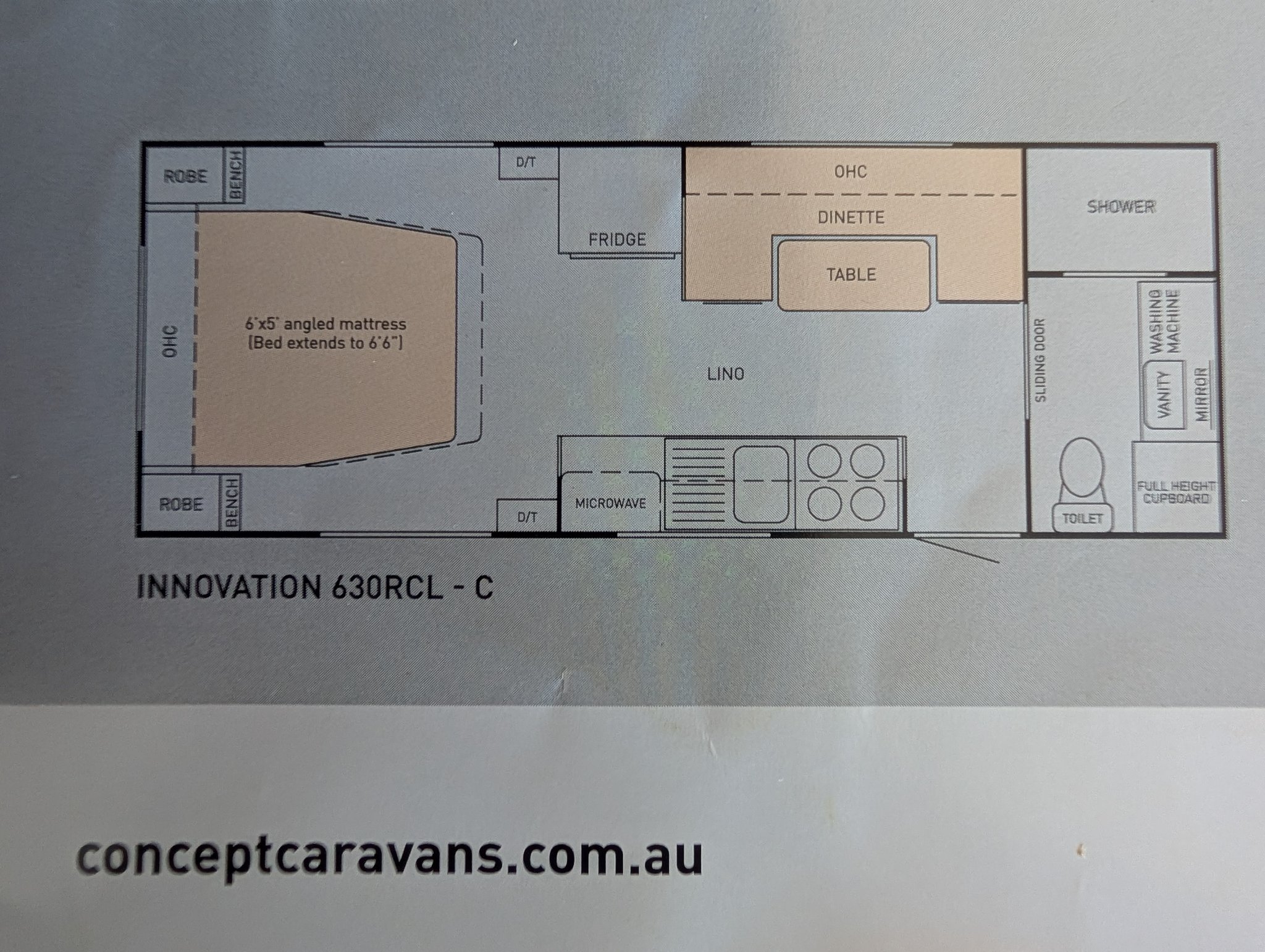 Concept Caravans Innovation 630 floor plan 1