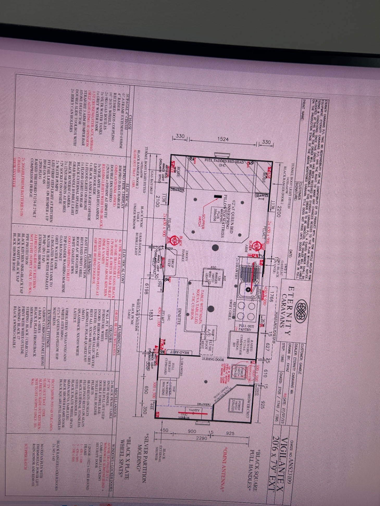 Eternity Caravans VIGILANTEX 20'6" floor plan 1