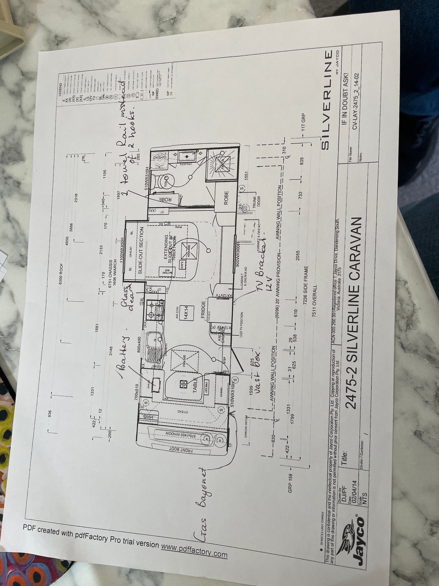 Jayco Silverline 24.75-2 floor plan 1