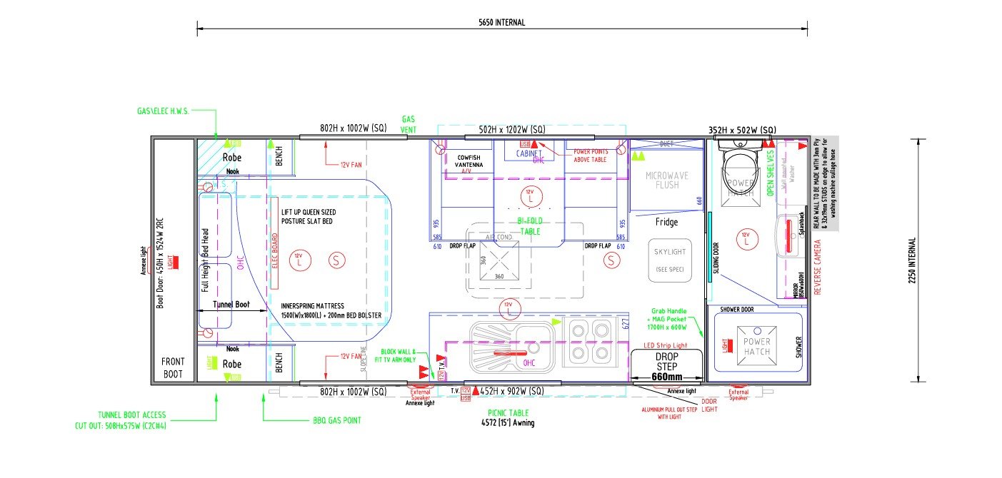 Supreme Caravans Classic Tourer floor plan 1