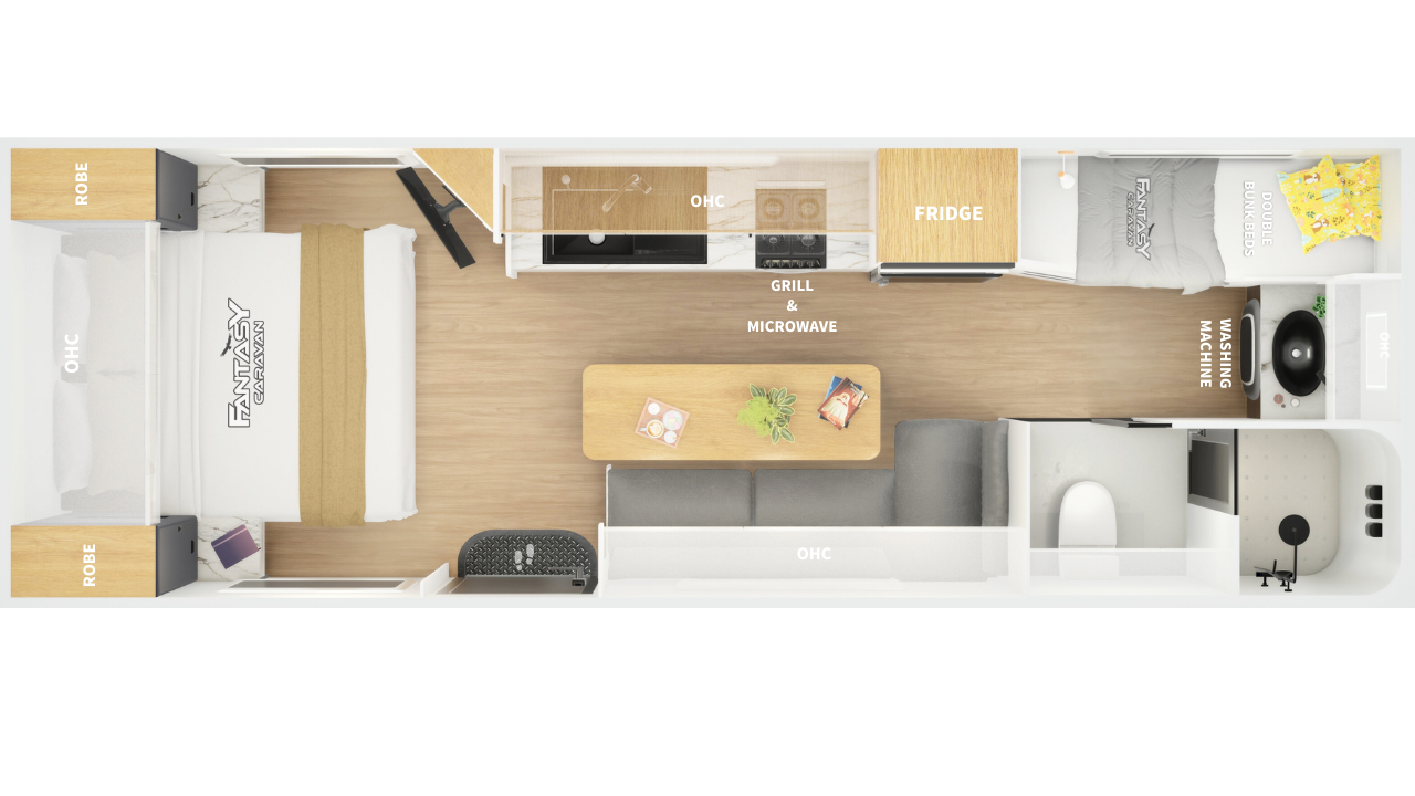 Fantasy Caravan Skyline 22F floor plan 1