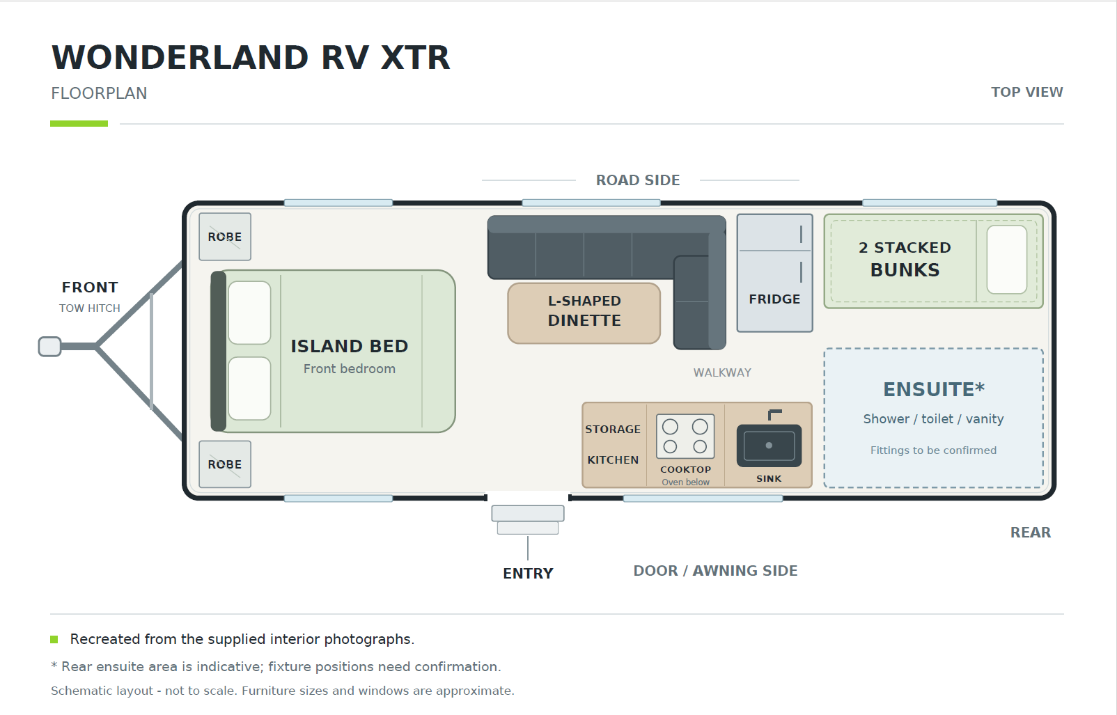 Wonderland RV XTR - XT2200 (Family) floor plan 1