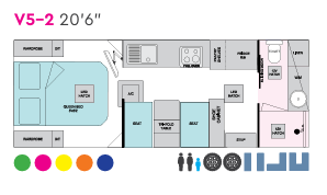 Essential Caravans Outlander Off Road V5-2 20'6" floor plan 1