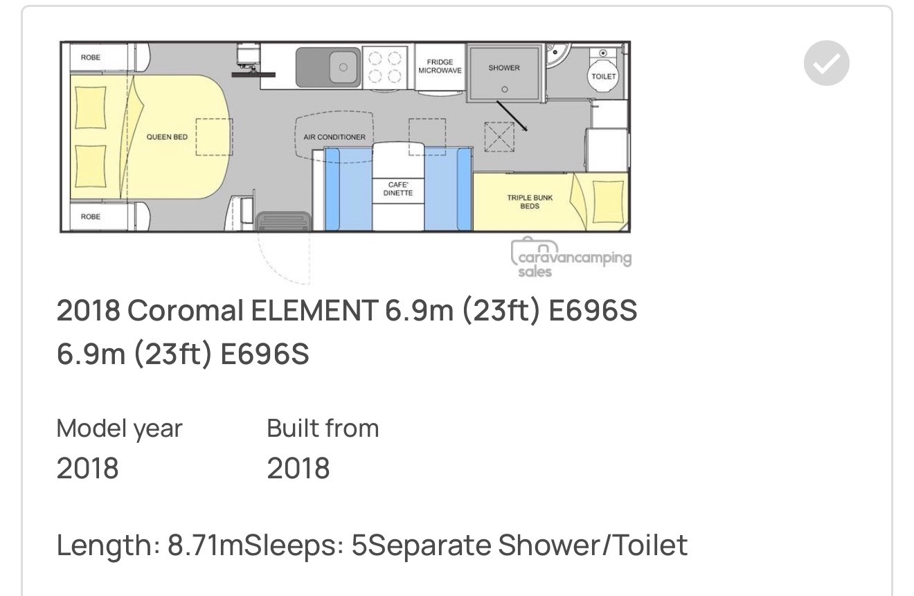 Coromal Element 696S floor plan 1