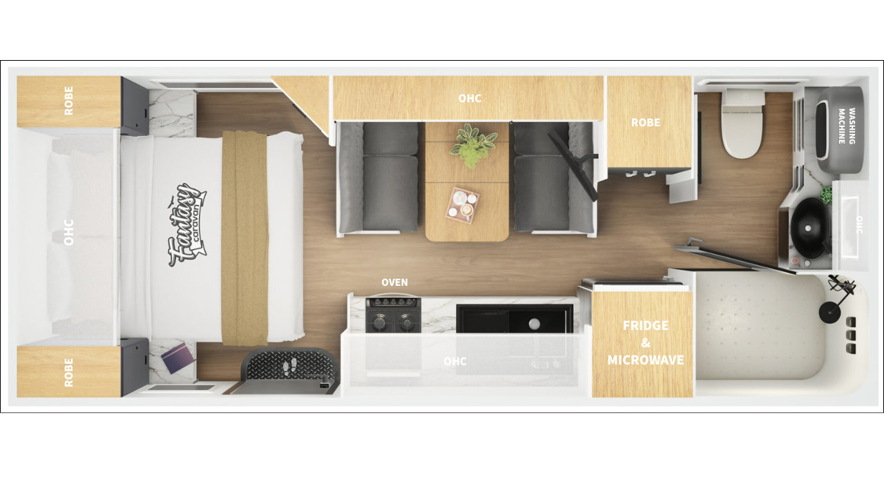 Fantasy Caravan Horizon 19 floor plan 1