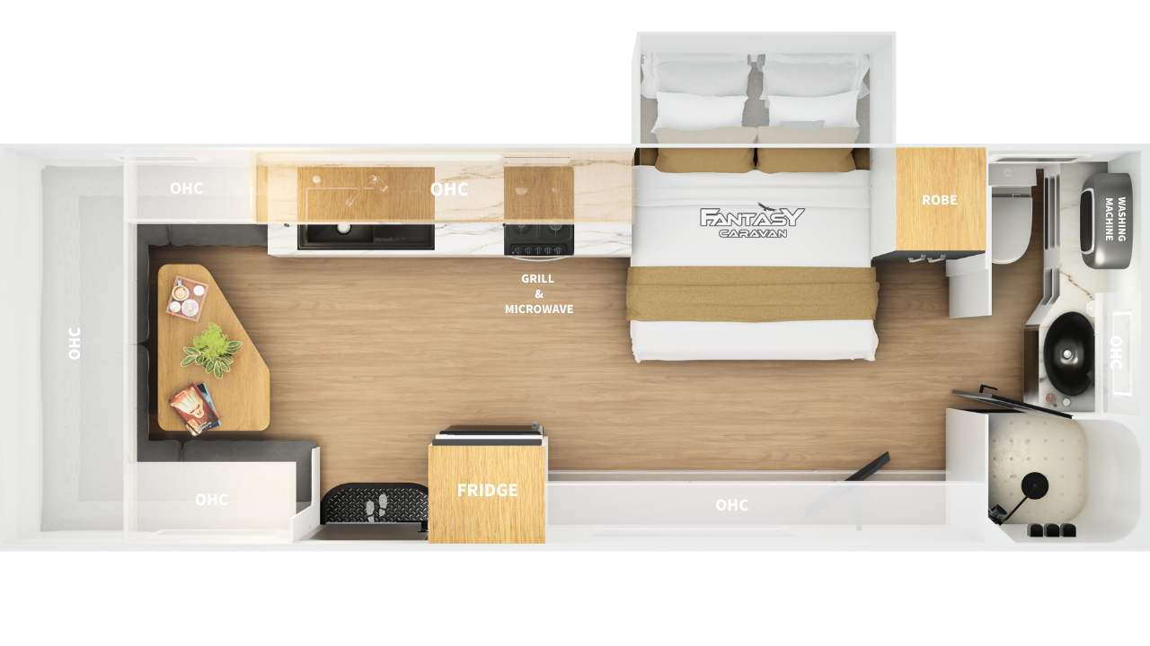 Fantasy Caravan Skyline 22E floor plan 1