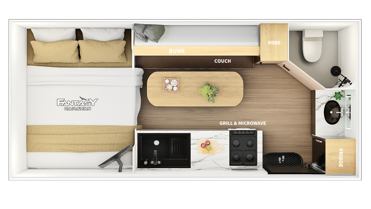 Fantasy Caravan Skyline 16F floor plan 1