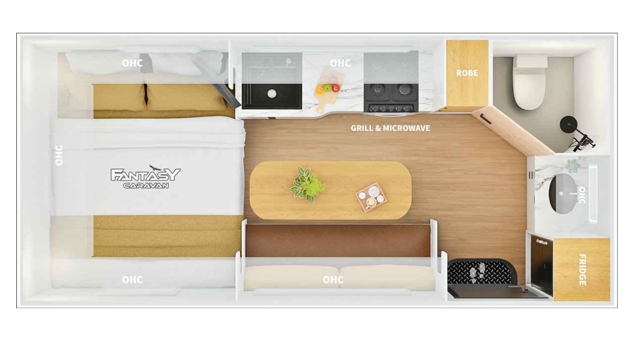 Fantasy Caravan Skyline 14 floor plan 1