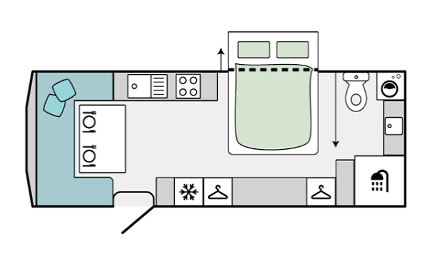 Jayco Silverline 21.65-3 Outback floor plan 1