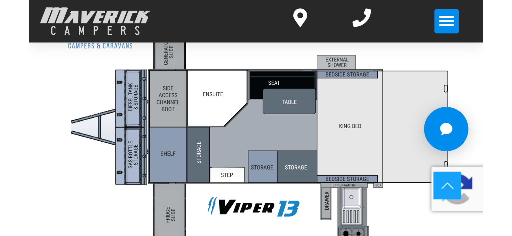 Maverick Campers Viper 13 floor plan 1