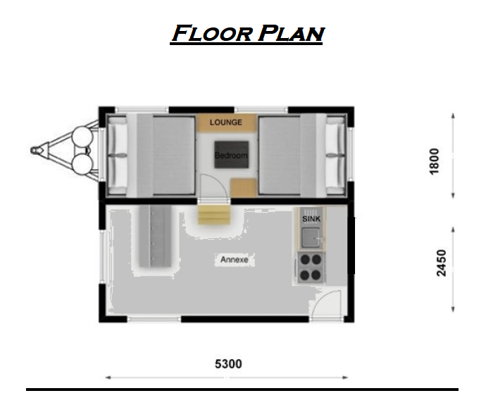 Long Haul Campers T-Rex T4 floor plan 1