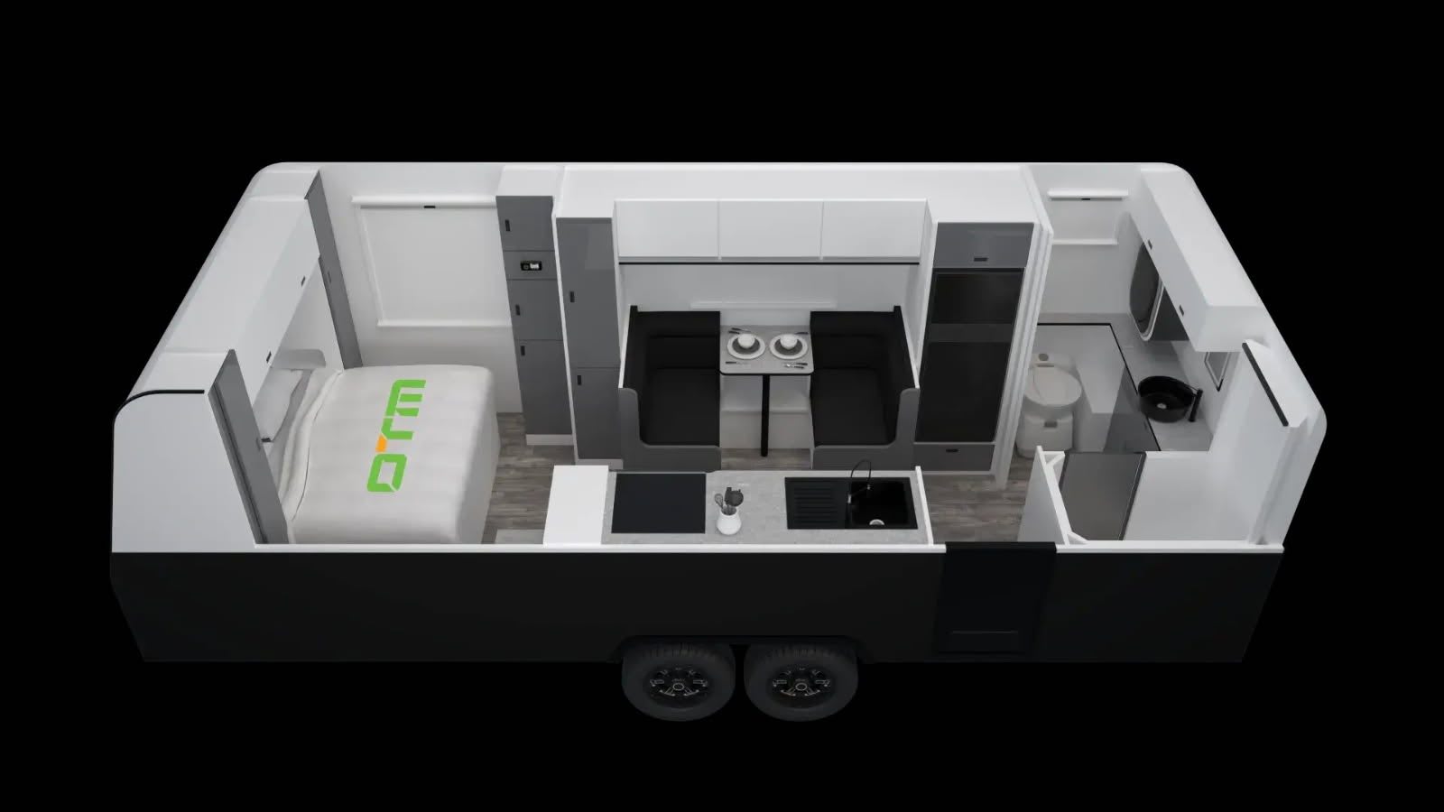 On The Move Caravans 2025 Adventure 6.3 Black Edition floor plan 1