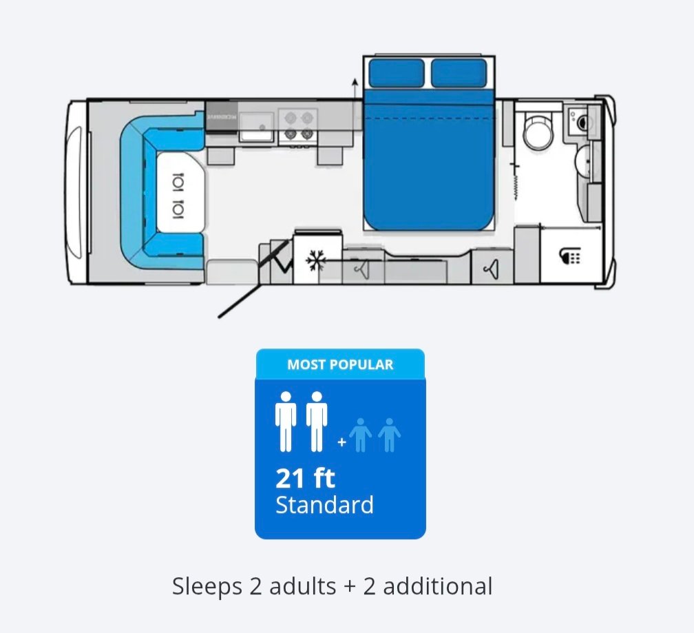 Jayco Silverline 21.65-3 Outback floor plan 1