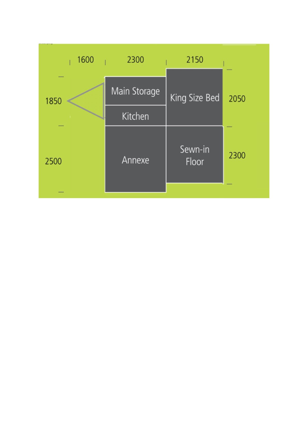 Adventure Campers Pilbara 4.2m (14ft) floor plan 1
