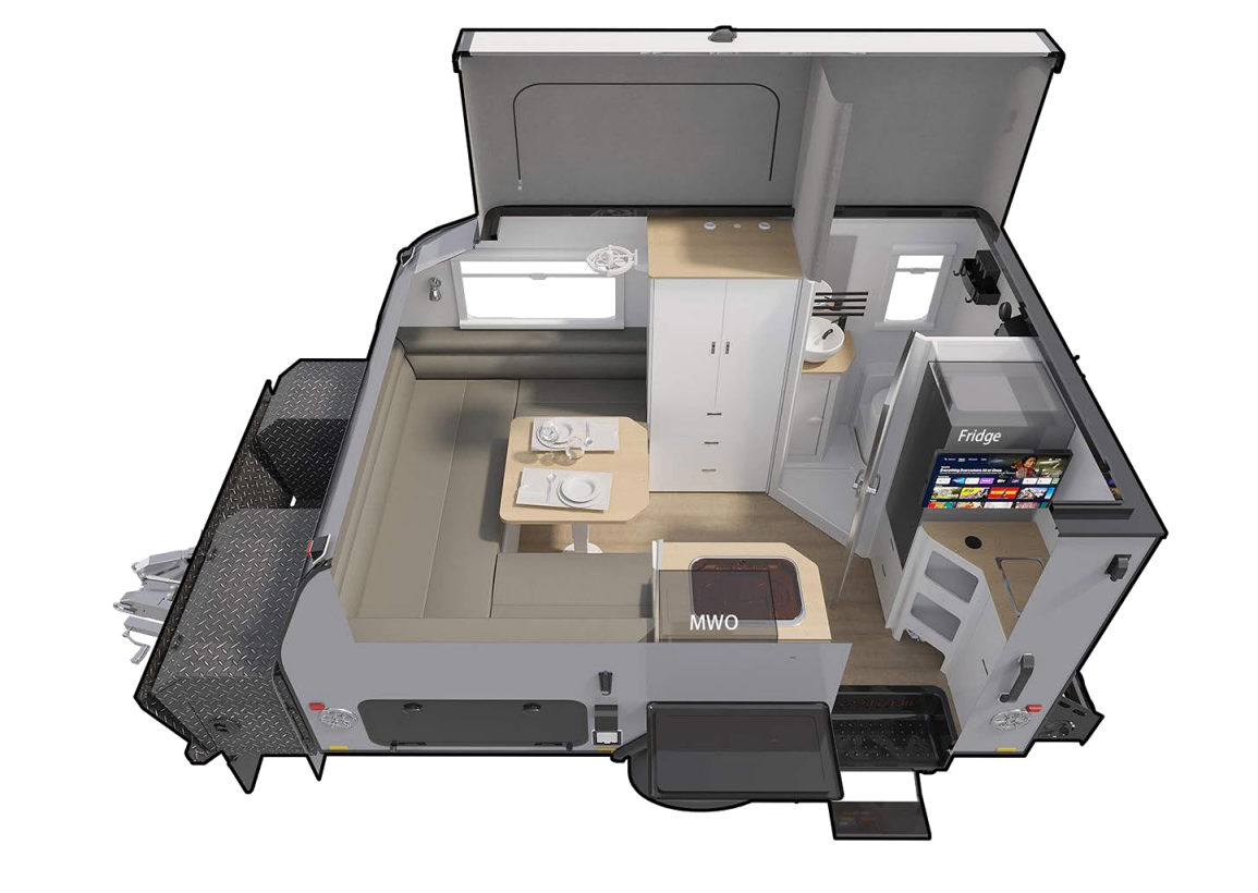 EzyTrail Campers Arlie 11LR Twin floor plan 1