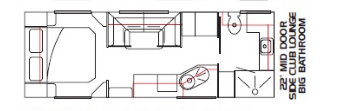 Option RV Tornado 22' floor plan 1
