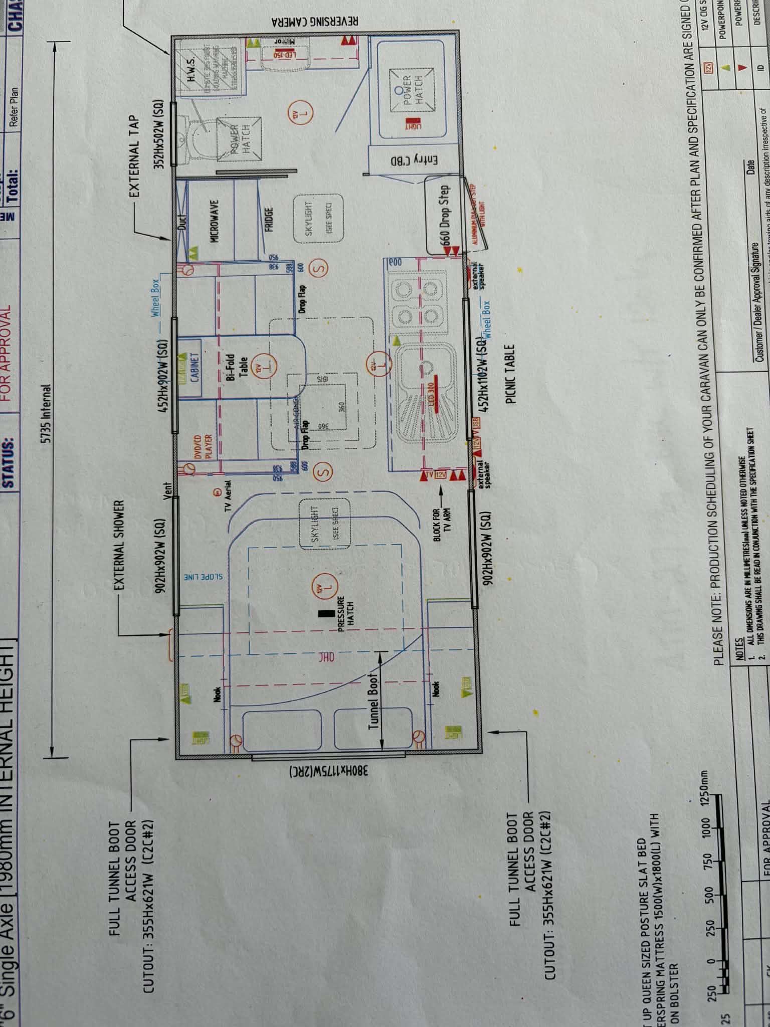 Leader Caravans Gold LE Tourer 18ft 6 floor plan 1