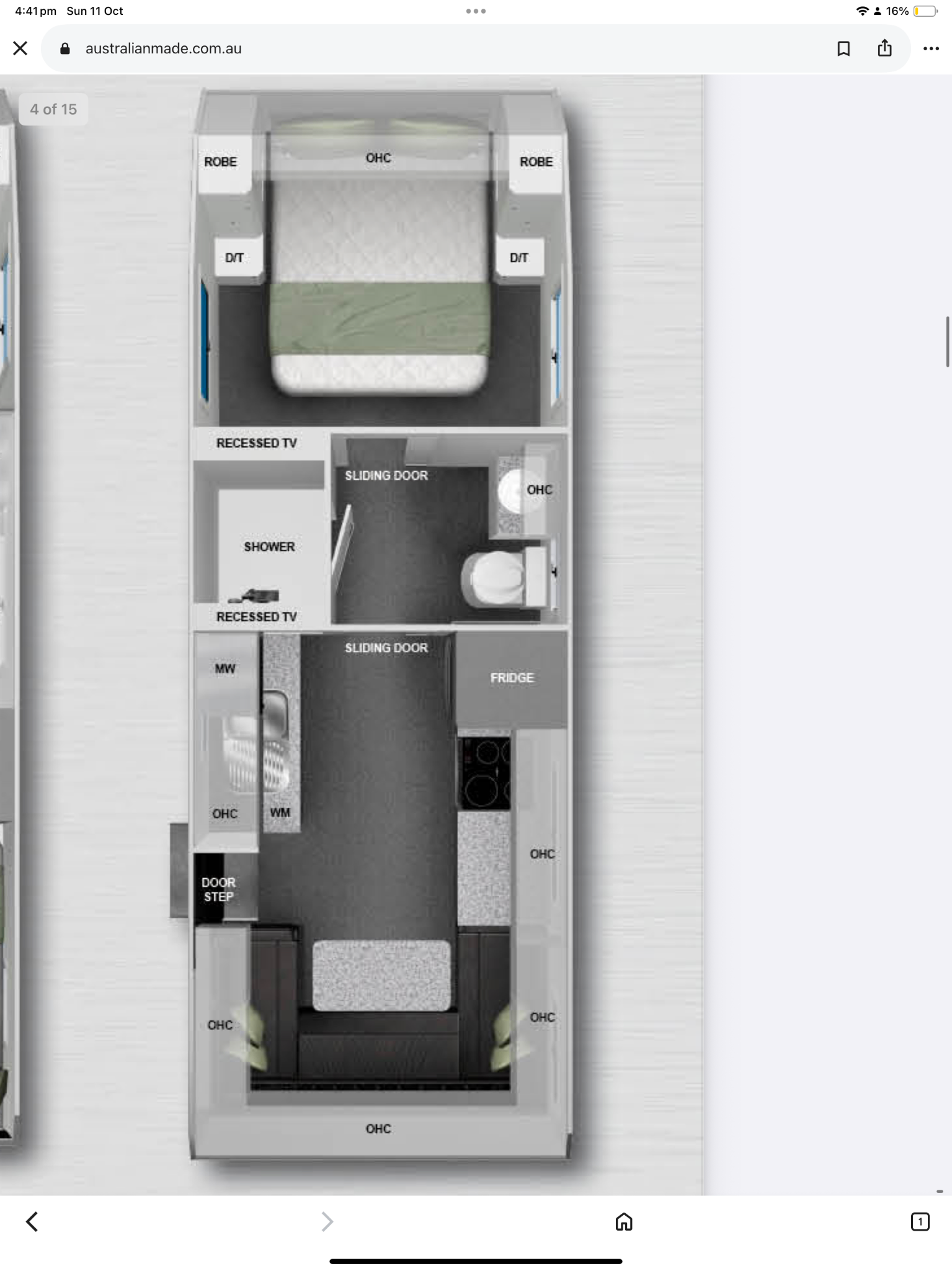 Lotus Caravans Freelander 21'9 floor plan 1