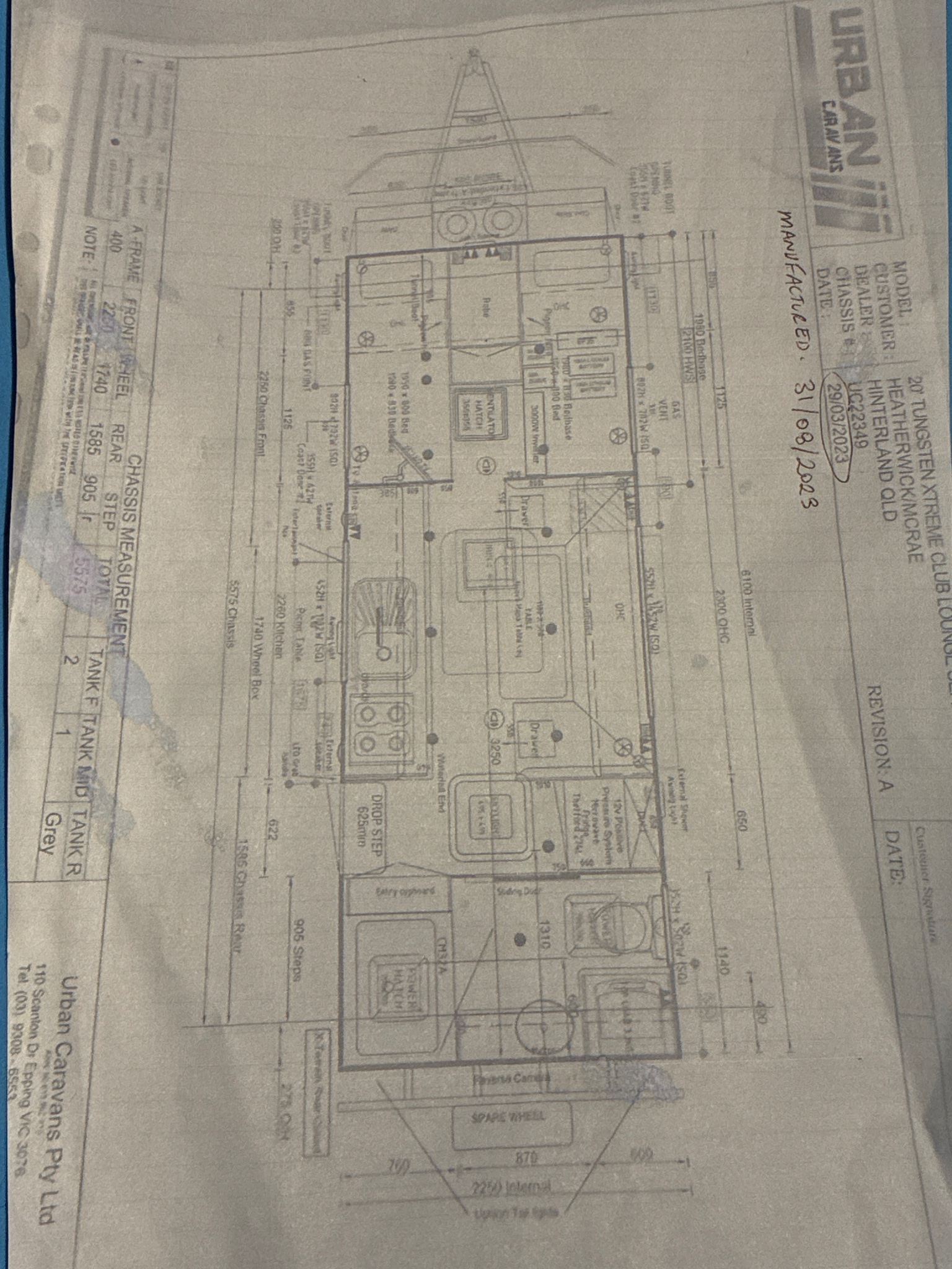 Urban Caravans Tungsten X-Treme 20 Series floor plan 1