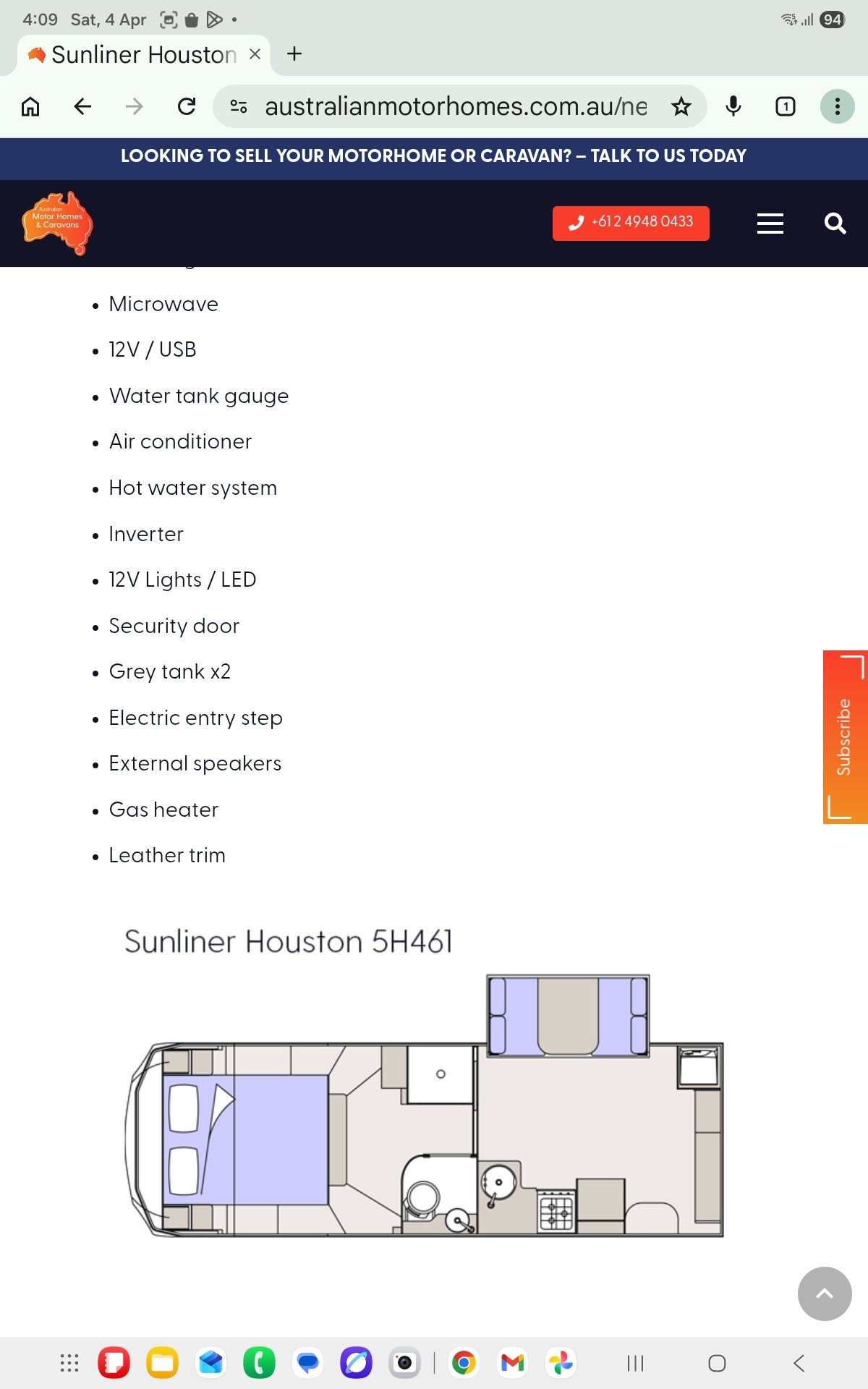 Sunliner Houston 5H461 floor plan 1