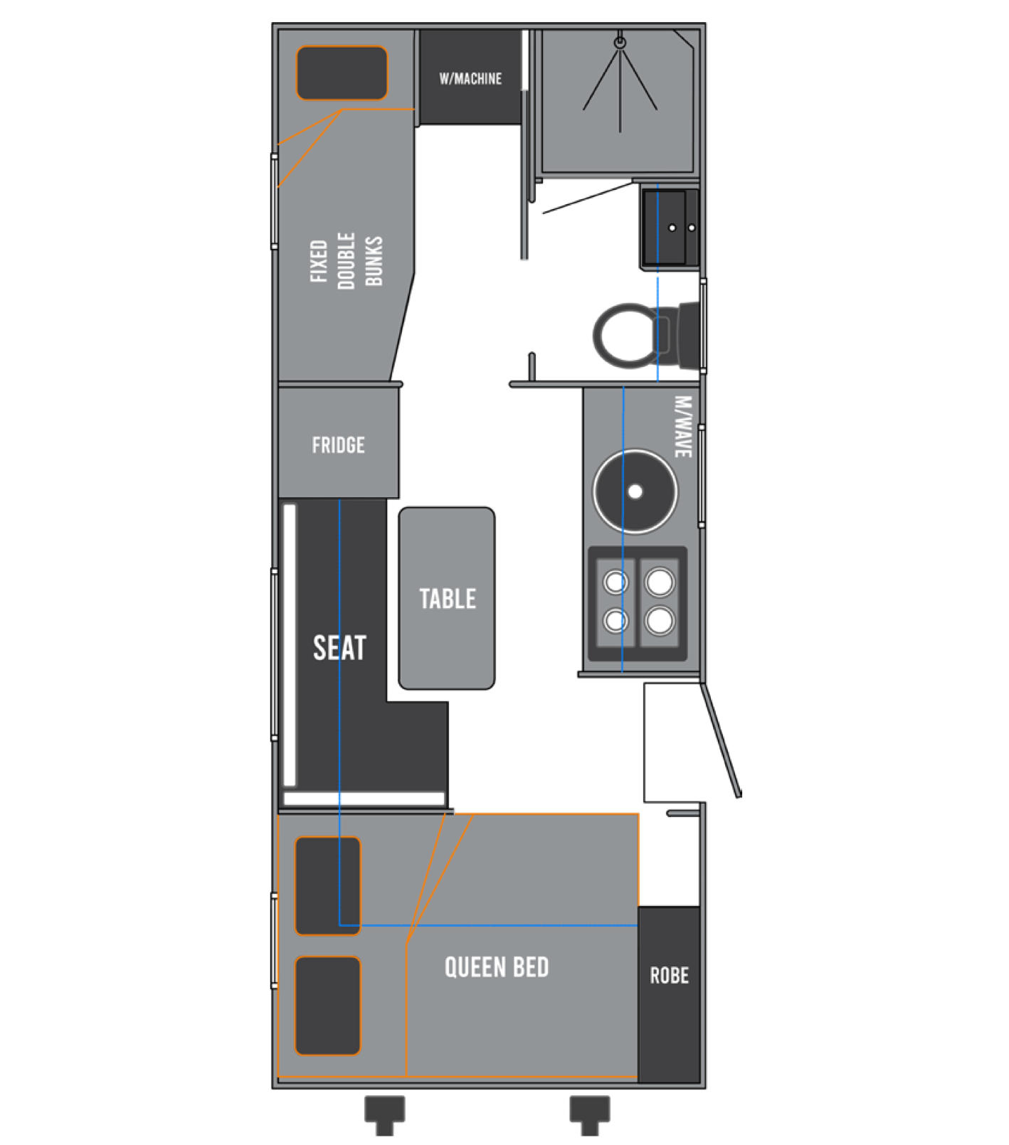 New Gen Caravans NGC18F floor plan 1