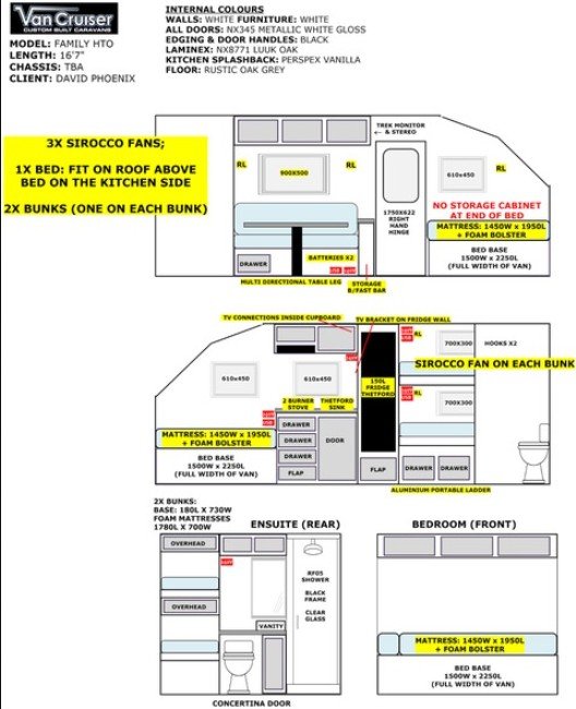 VanCruiser Caravans Family 16'7 floor plan 1