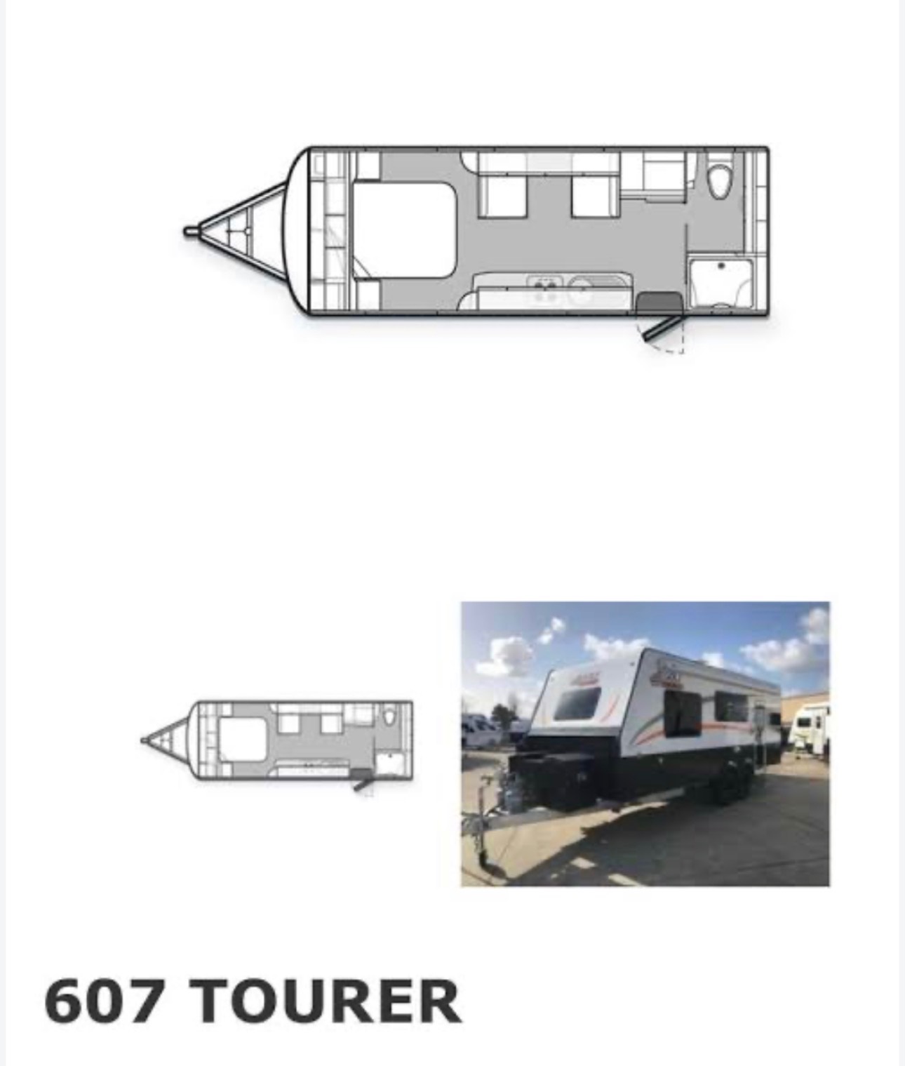 Golf Caravans 607 Tourer floor plan 1